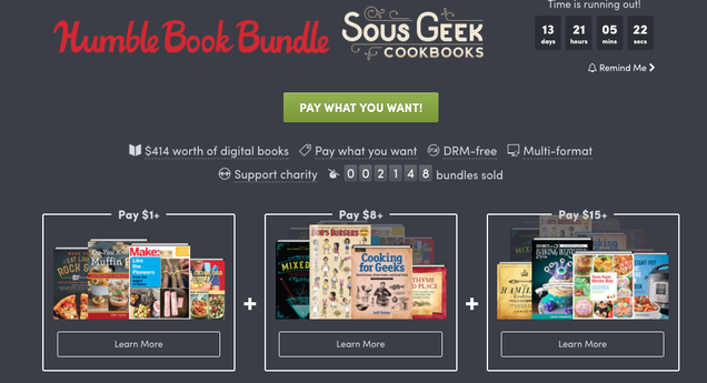 Sous Geek Cookbooks | Humble